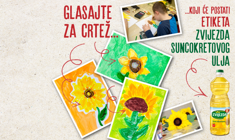 Odaberite crtež koji će postati etiketa Zvijezda suncokretovog ulja